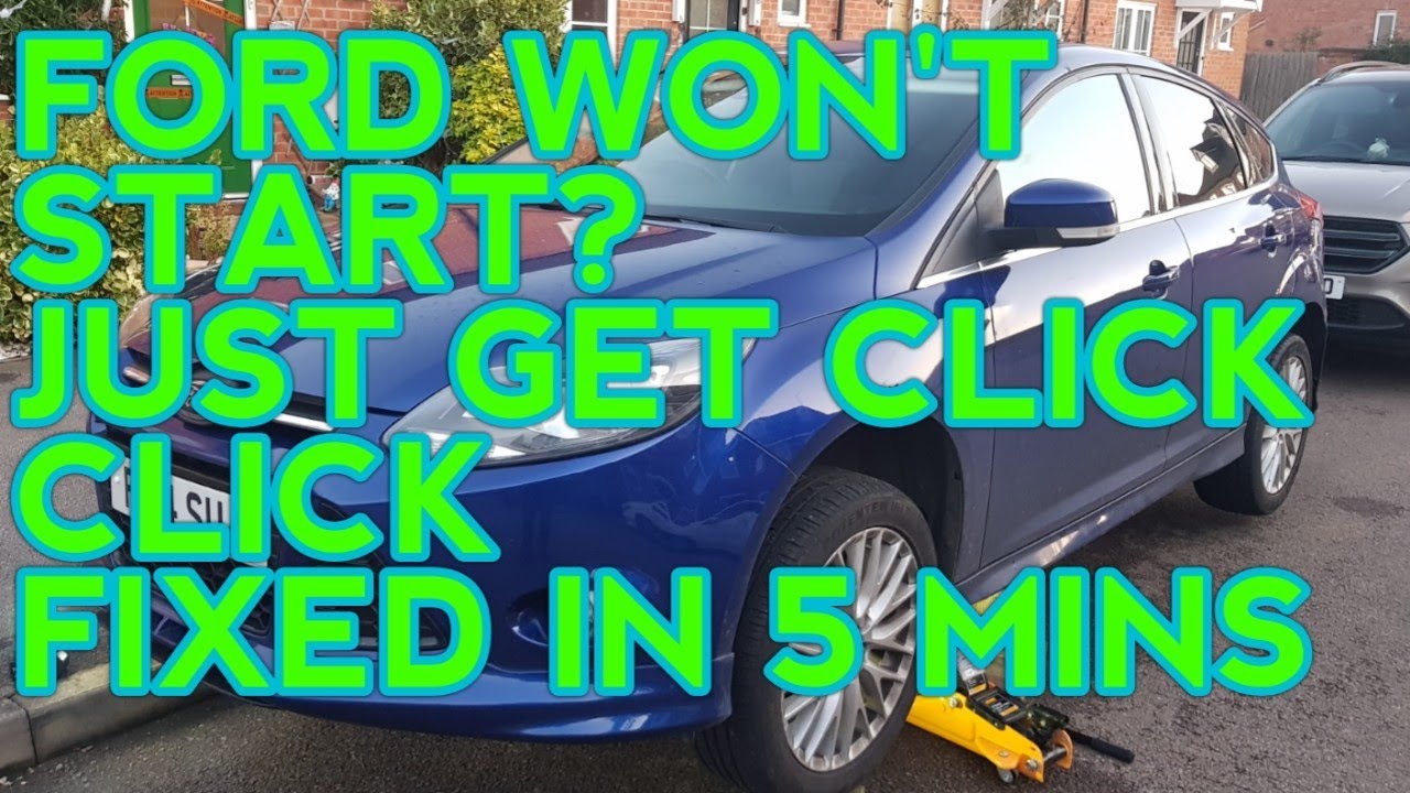Стартер Ford Focus Fiesta щелкает, но не заводится. Неисправность стартера устраняется за 5 минут.
