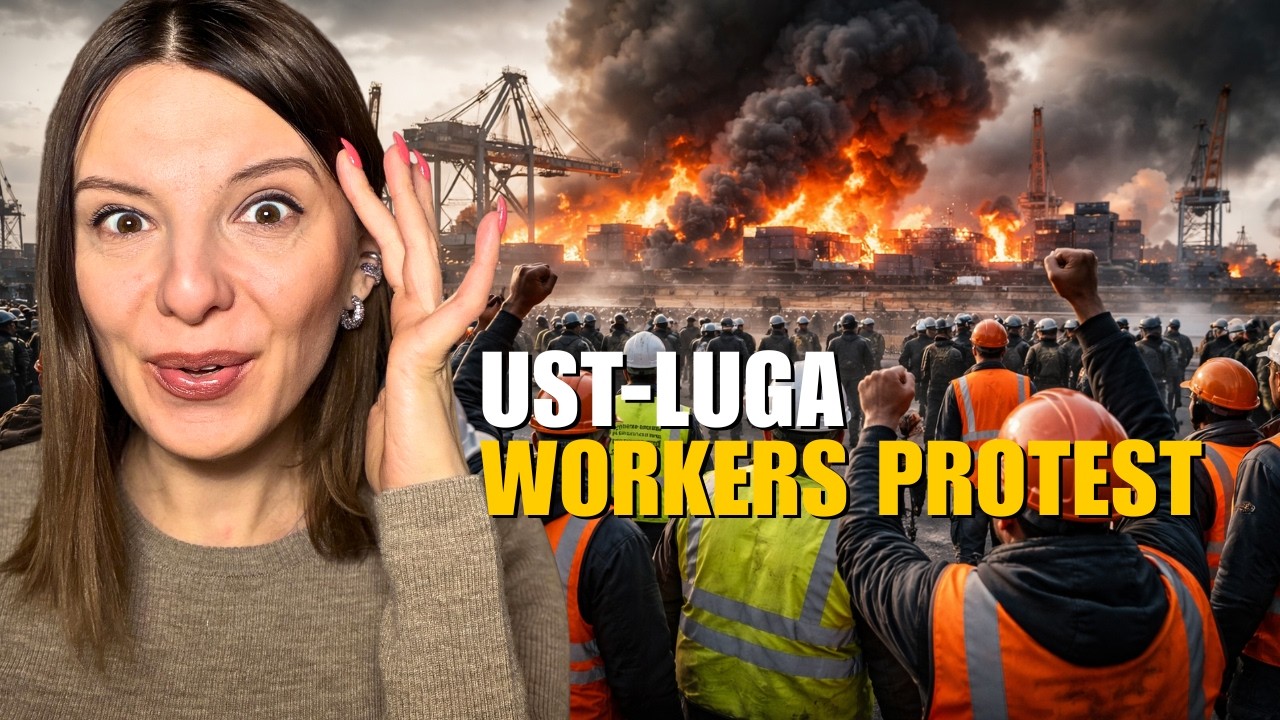 UST LUGA В ОГНЕ: МАССОВЫЙ ПРОТЕСТ РАБОЧИХ. Видеоблог 1362: Война на Украине.