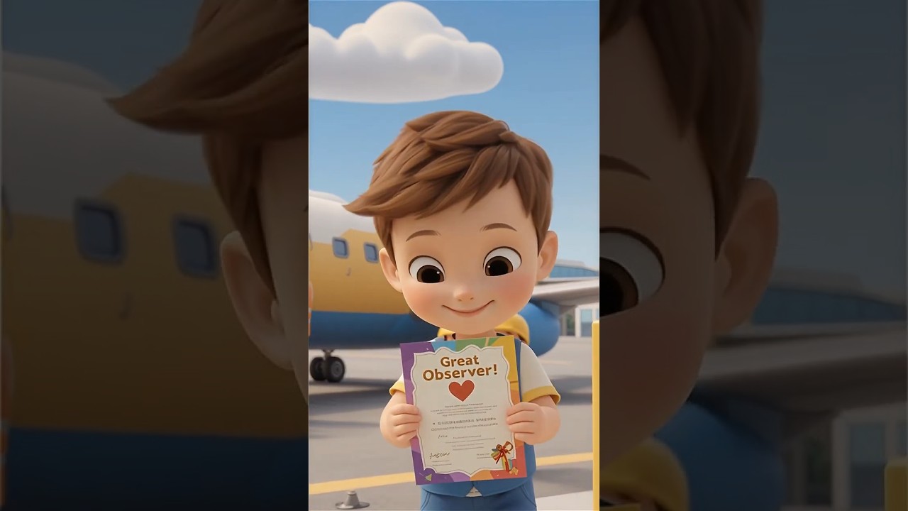 THE LITTLE BOY WHO SAVED THE FLIGHT! ✈️ | KIDS SAFETY STORY #kidsshorts #learningpoem #baby