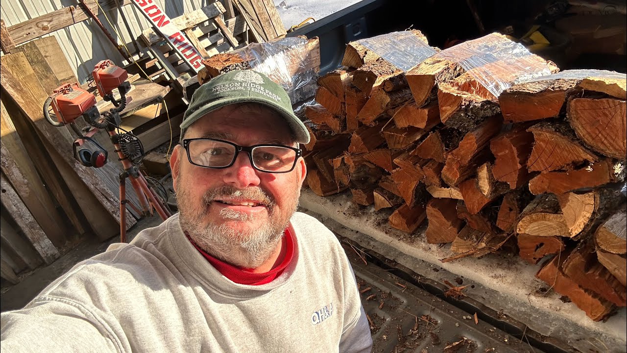Firewood Stand Emptied During Ice-Storm | Making Cherry Firewood Bundles in TN