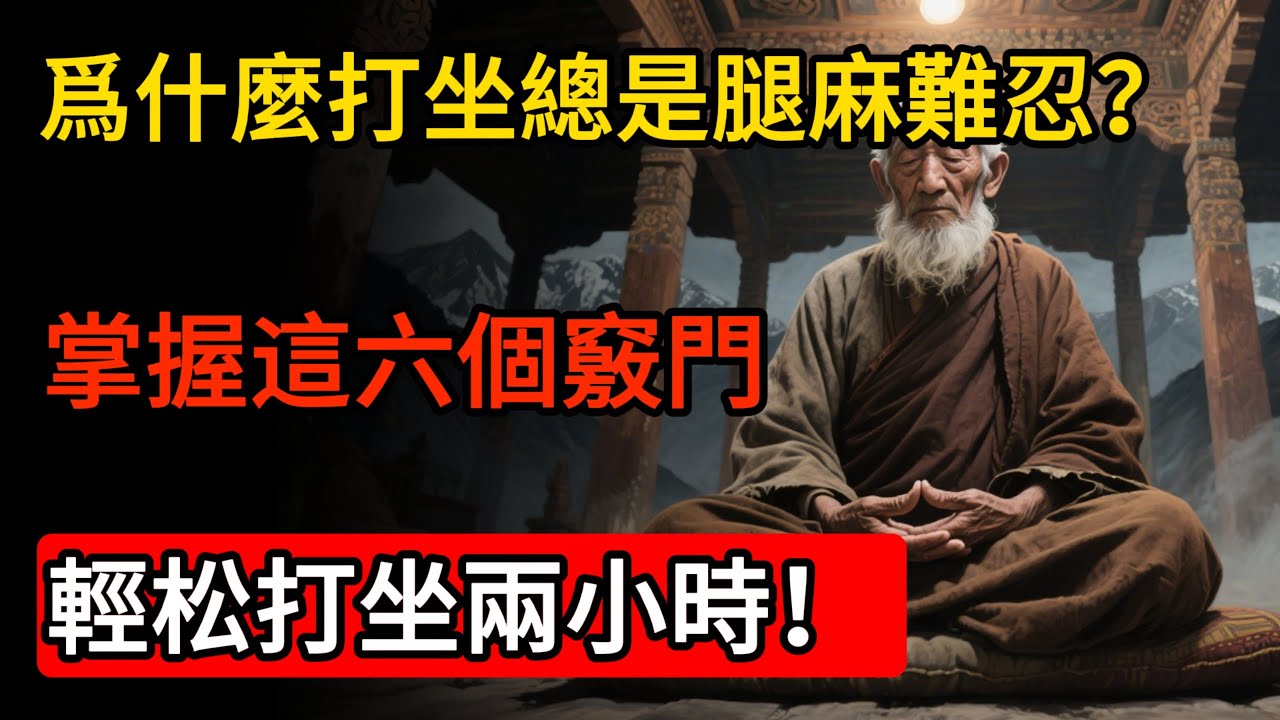 爲什麼打坐總是腿麻難忍？高僧親授：掌握這六個竅門，輕松打坐兩小時！爲你揭開打坐的神祕面紗#佛教 #禪心之道 #佛家 #佛學 #佛法#佛學知識 #佛學智慧#佛教文化#佛學故事#南無阿彌陀佛#buddha