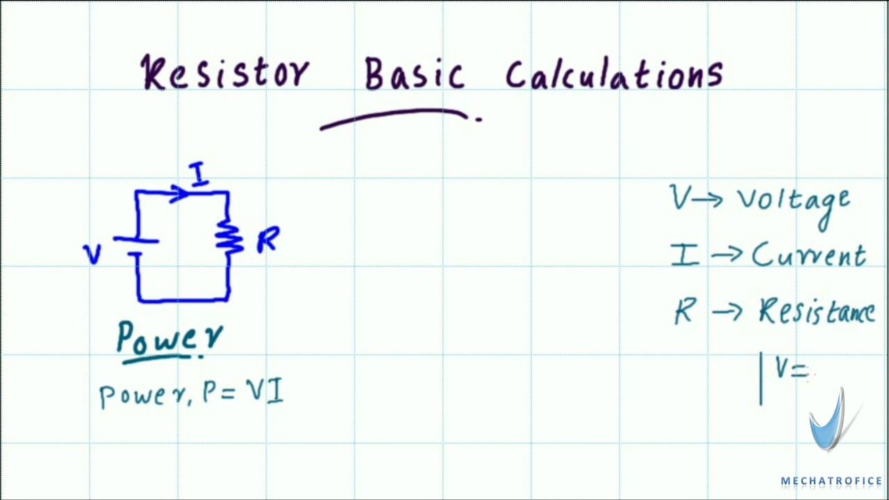 Resistor Current, Power, Energy Calculations | Resistor 04