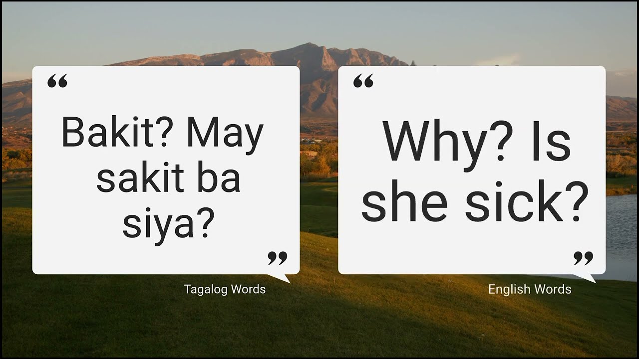 ENGLISH-TAGALOG Conversation || with Sample Answers