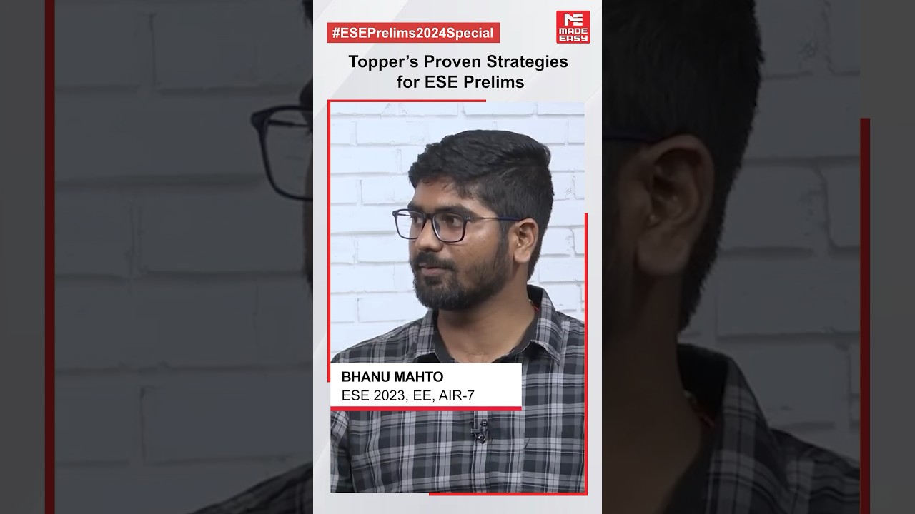 How the Topper Mastered ESE Prelims? | Topper's Proven Strategies | ESE Prelims 2024 | MADE EASY