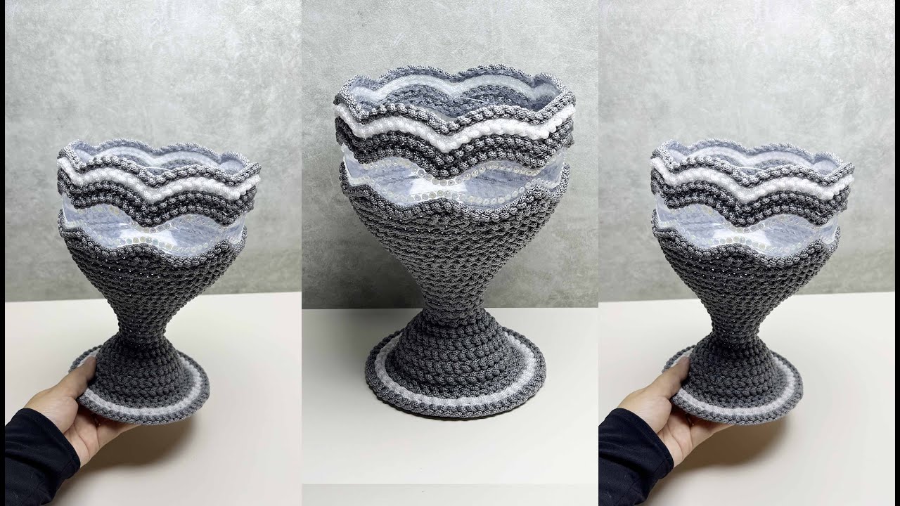 Plastic bottle flower vase DIY ideas | Ide kreatif vas bunga dari botol le minerale dan tali kur