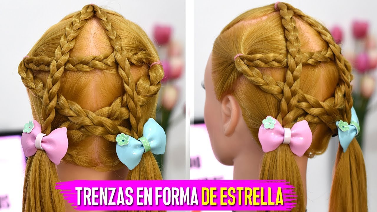 ⭐ PEINADO EN FORMA DE ESTRELLA PARA NIÑAS | Peinados con trenzas | Trenzas fáciles