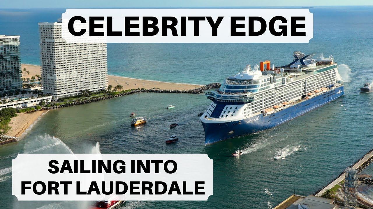 Celebrity Edge Sailing into Fort Lauderdale 4k | Amazing New Ship | Celebrity Edge 2021