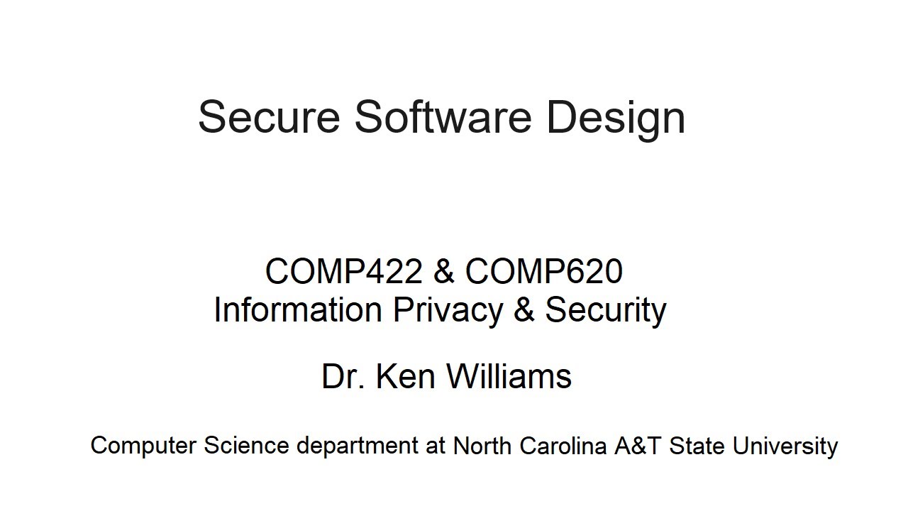 Secure Software Design