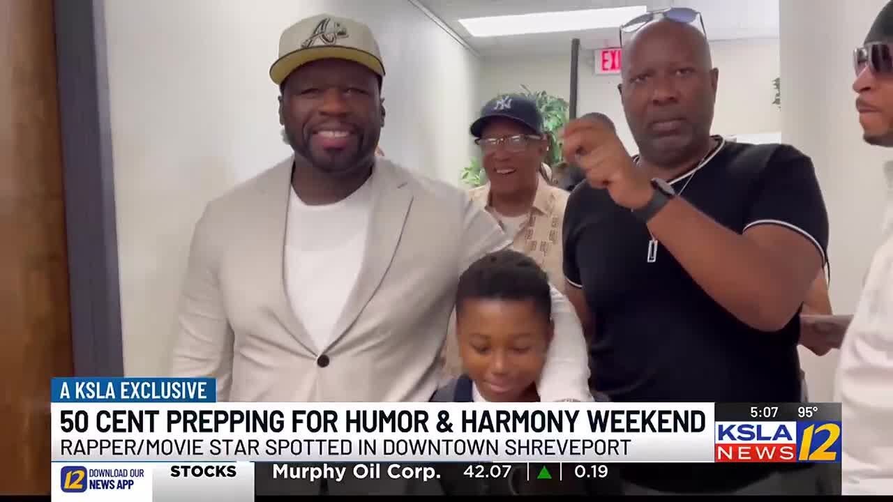 50 Cent spotted in downtown Shreveport on July 17 ahead of Humor & Harmony