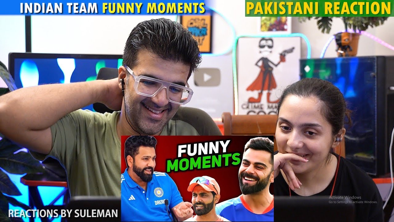 Pakistani Couple Reacts To Indian Cricket Team Funny Moments | Thug Life Moments | Sigma Moments