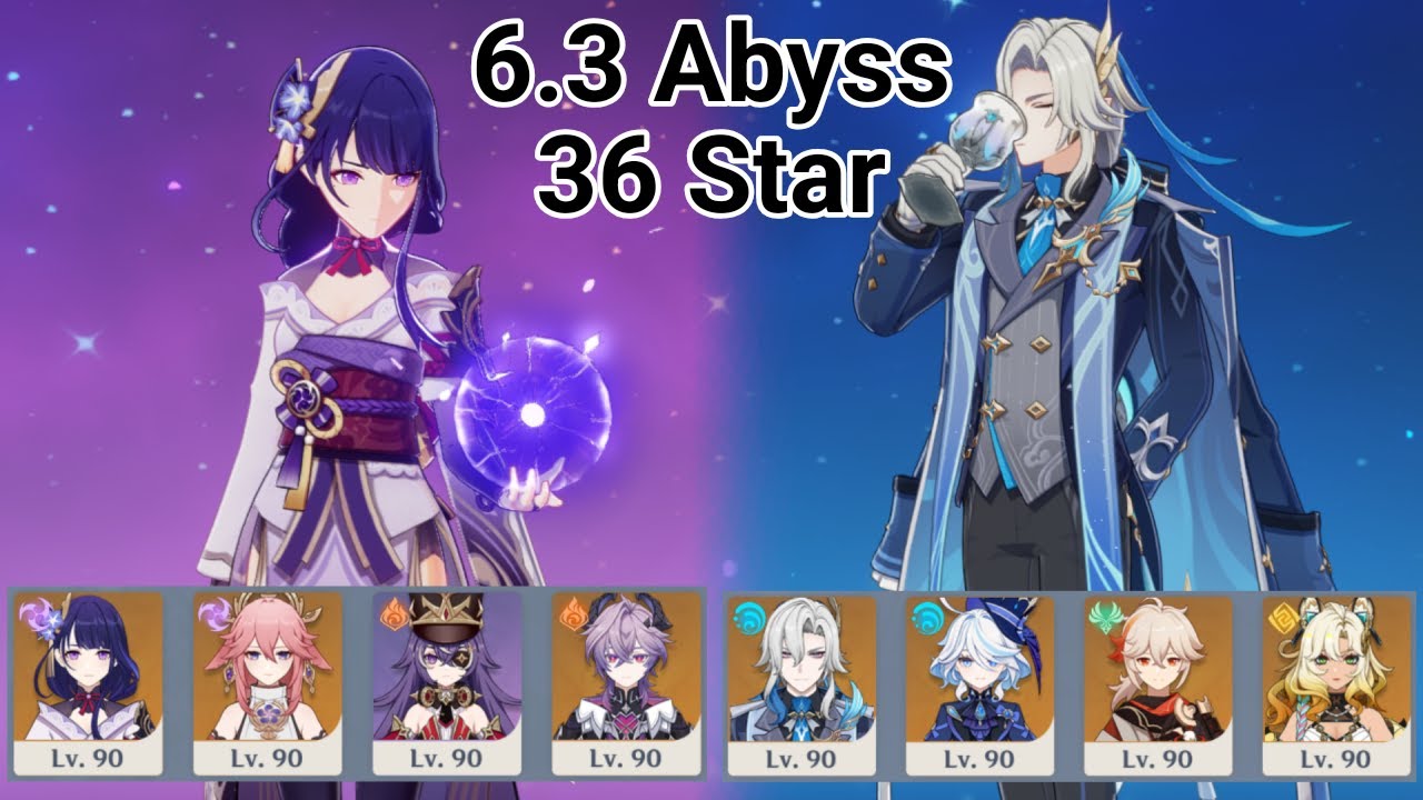 6.3 Abyss 36 Star - C0 Raiden Shogun + C1 Neuvillette