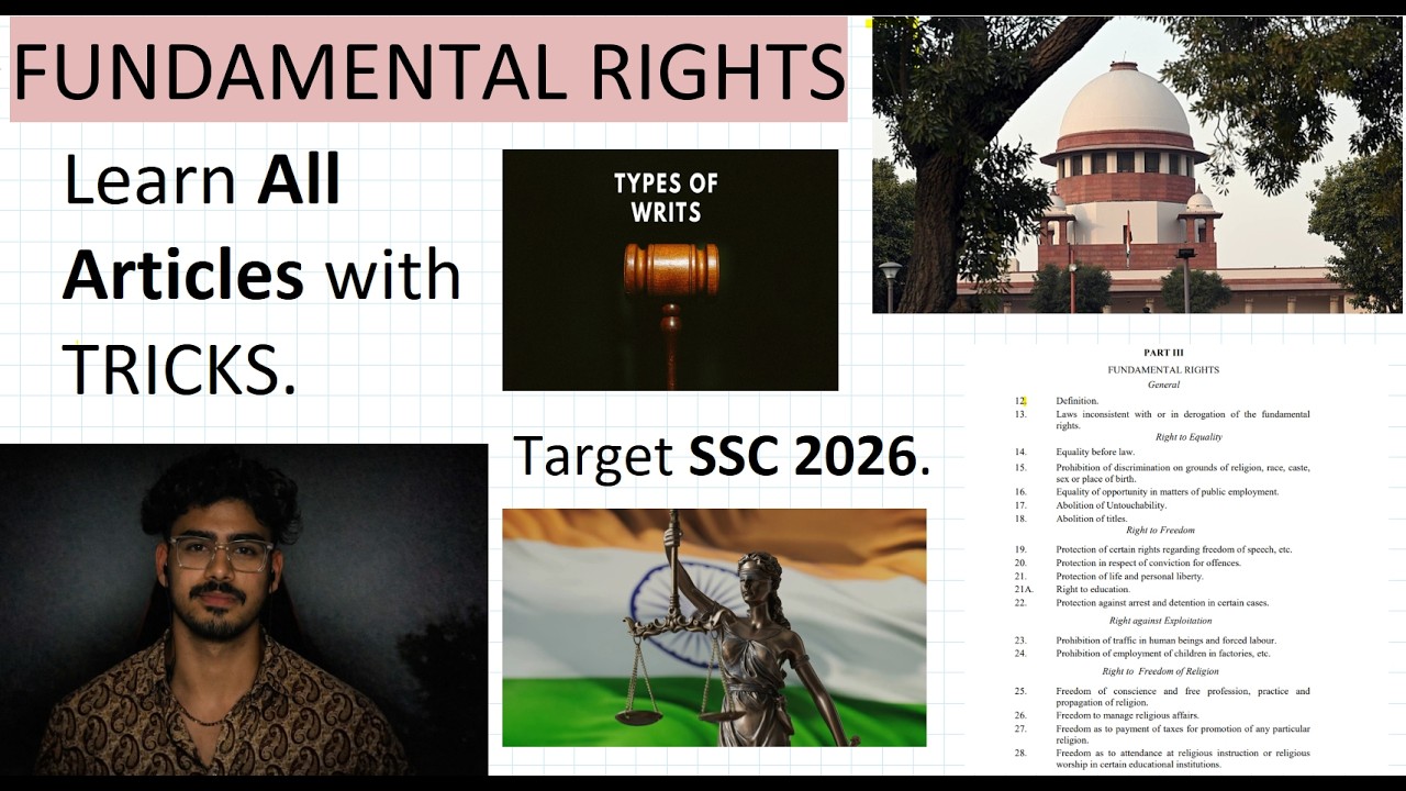 Fundamental Rights Simplified 📘 | Best Tricks 🧠 for Quick Revision ⚡ | SSC CGL/CHSL 2026 🎯