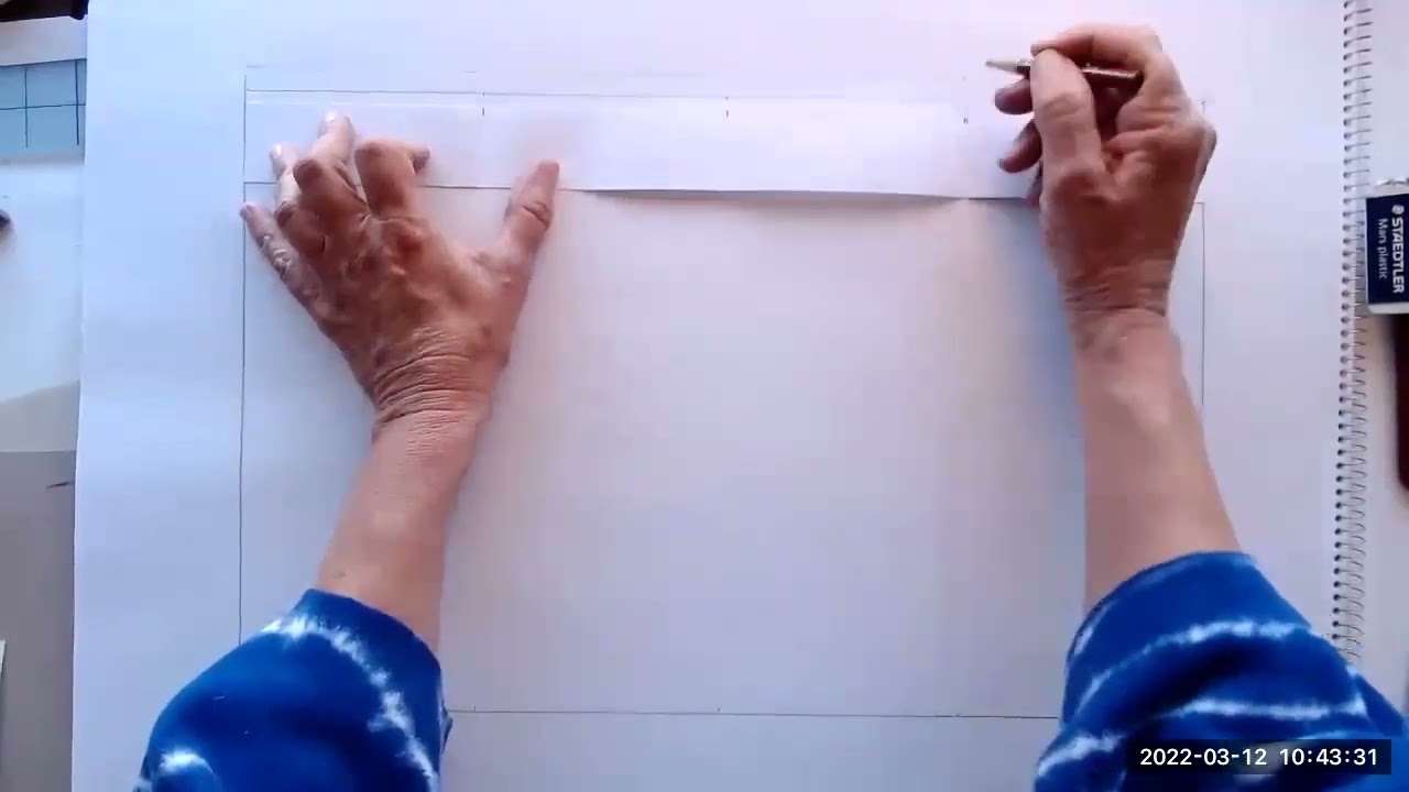 How to grid your paper for drawing without a ruler