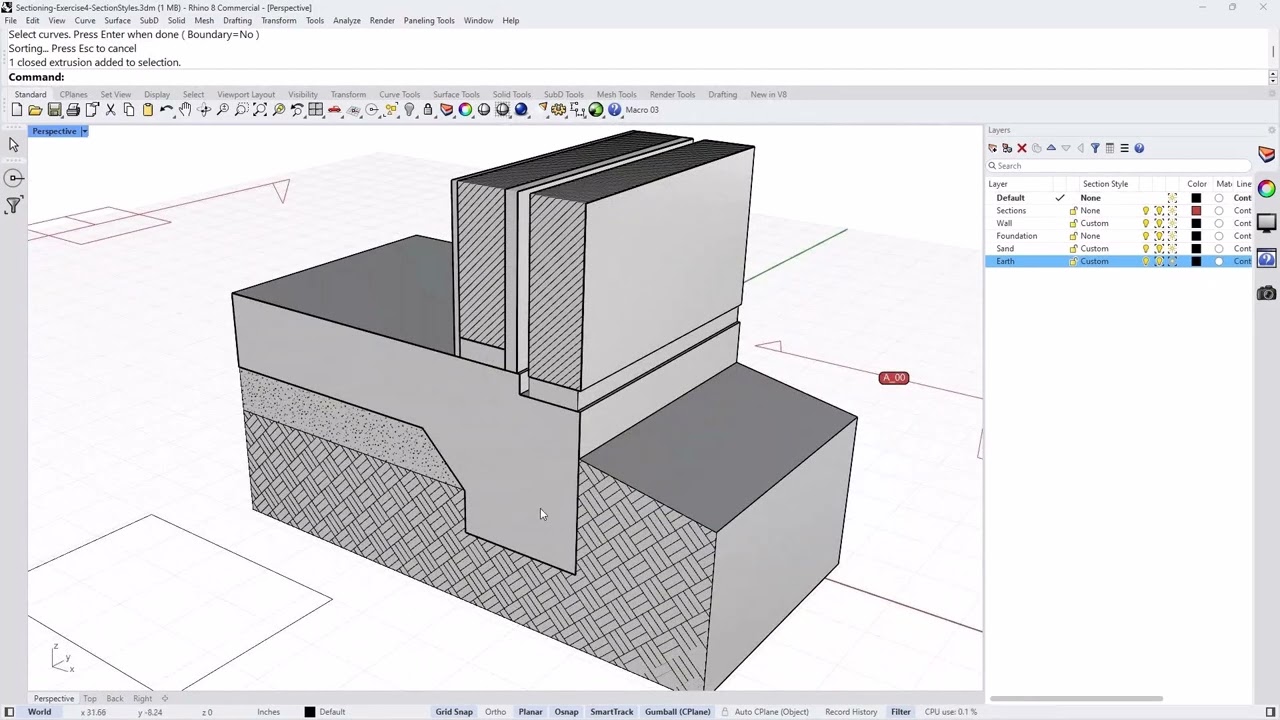 10 стилей разделов в Rhino 8