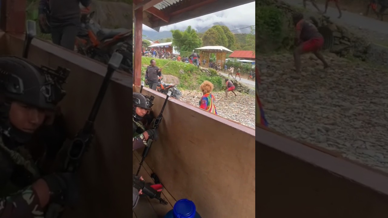 SAAT SITUASI KACAU BERLARIAN PUNCAK JAYA PAPUA SETELAH PEMILU #tni #puncakjaya