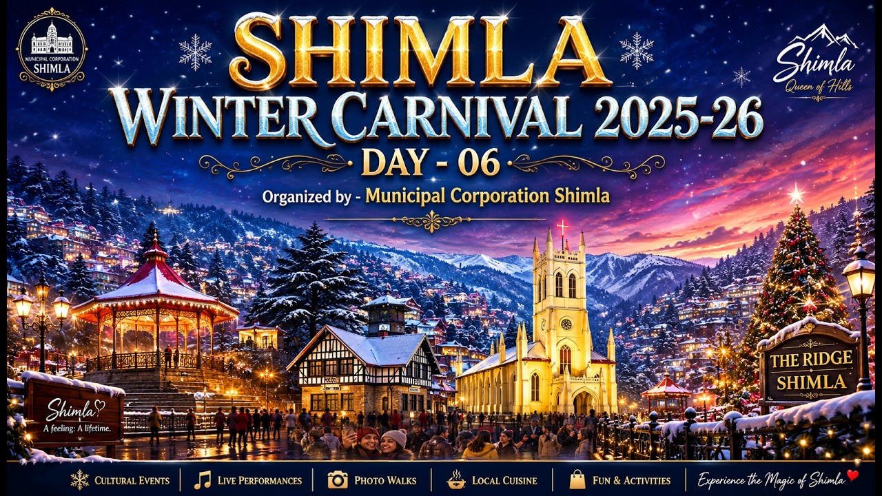 SHIMLA WINTER CARNIVAL I 2025-26  I  DAY-6  I  SHIMLA WEATHER IN DECEMBER  I  SHIMLA SNOWFALL UPDATE