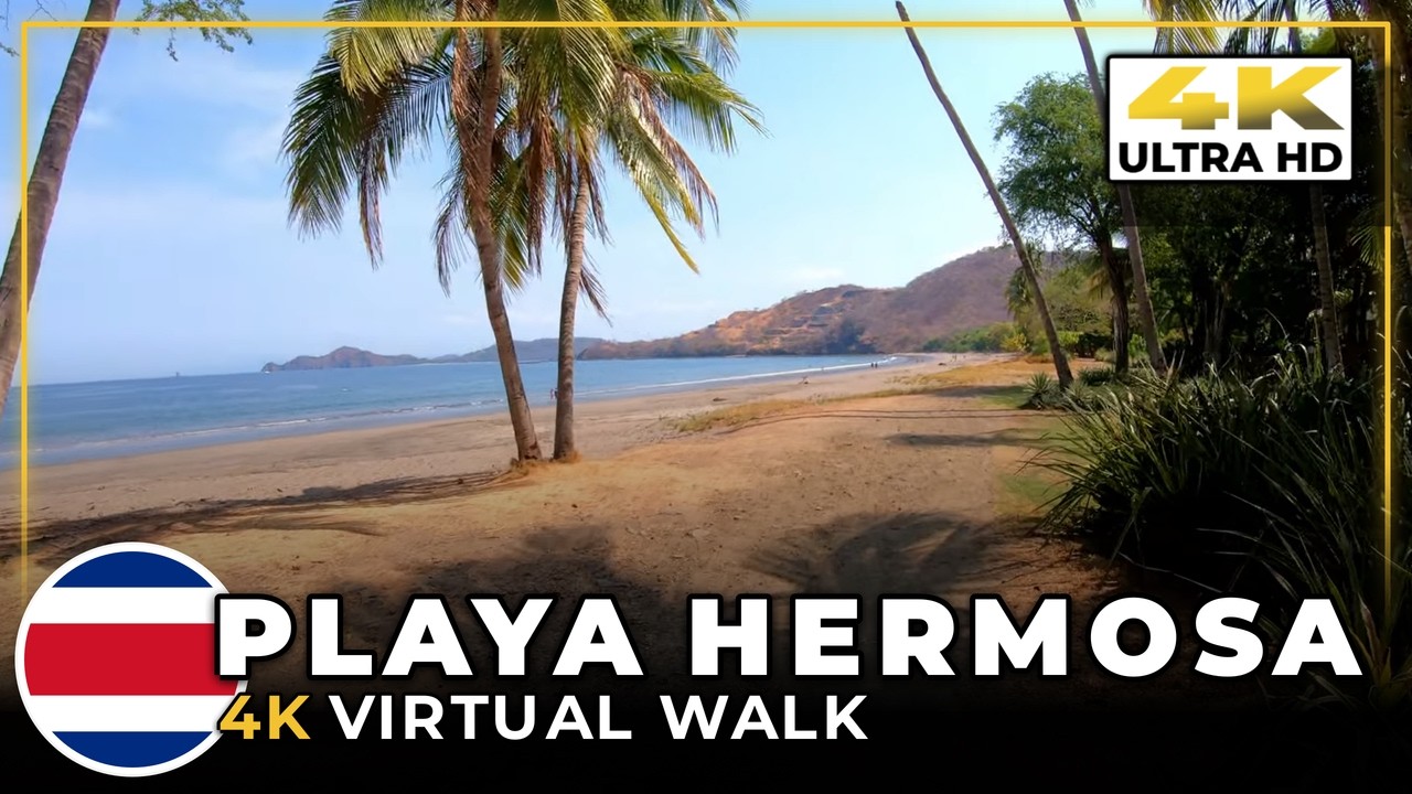 [4K] Virtual Walk HERMOSA, COSTA RICA 🏖️ Virtual Treadmill Workout #costarica #walking