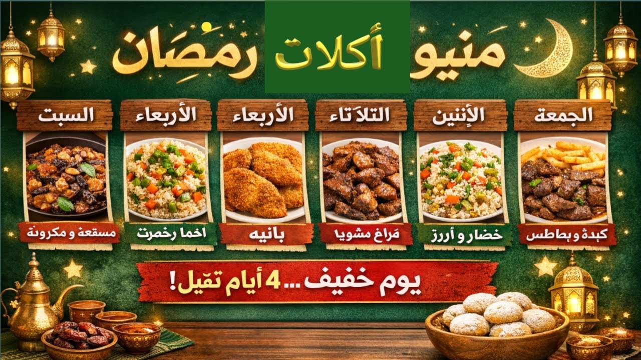 كله يوسع📢 منيو رمضان وصل 🌛لا تفكري ولا تحتاري ميزانية 5000ج #رمضان2026