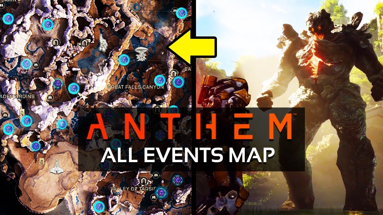 Anthem DID YOU KNOW? - This Map Shows Every Event Location (Anthem Freeplay Events Full Map)