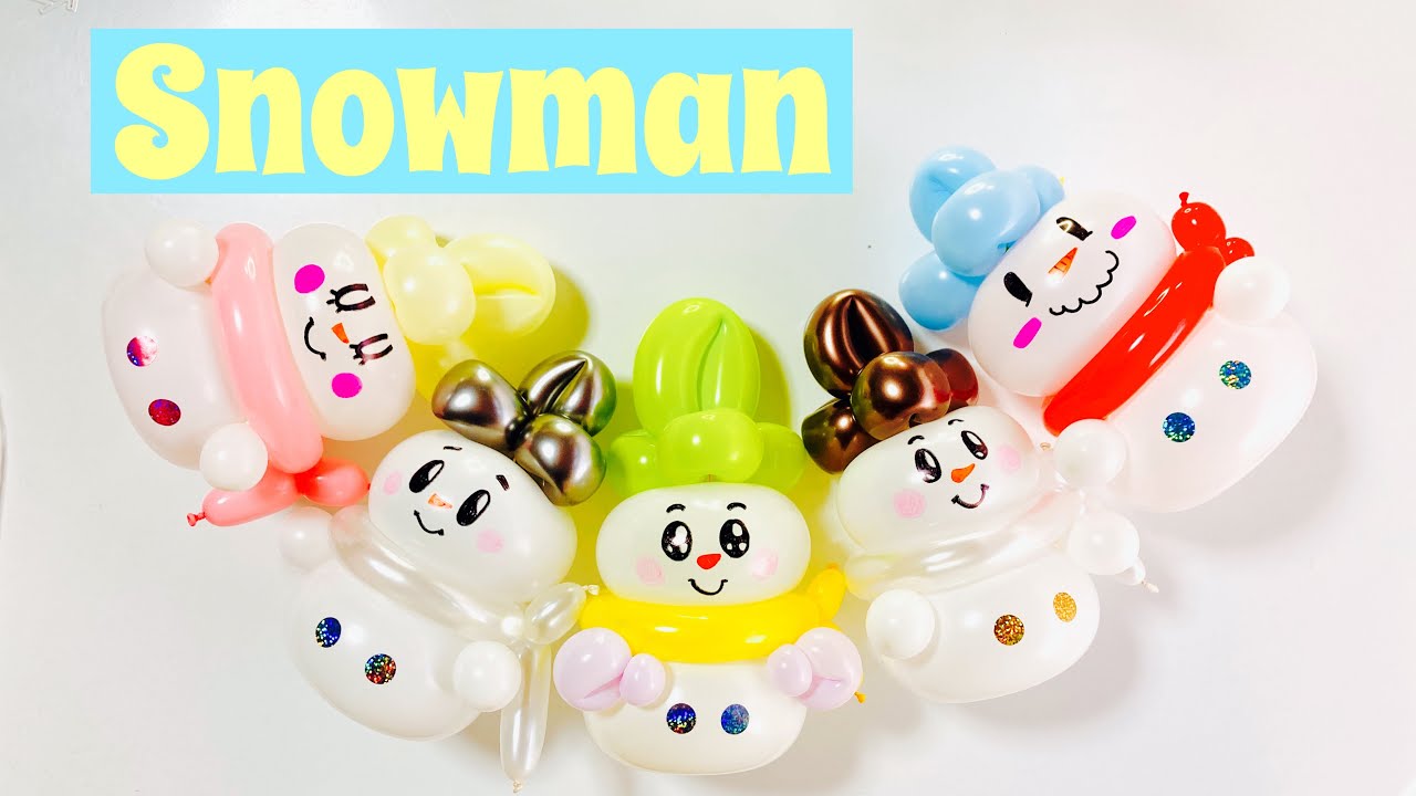 Snowman balloon tutorial ❄️ スノーマンの作り方 【バルーンアーティストかねさん】