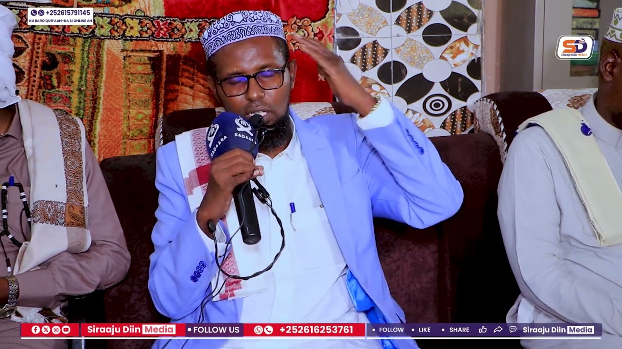 Dr Shiikh Abuukar Xasan Maalin Oo Jaceylka NABIGA ﷺ Qisooyin Qalbiga Taabanaya Ka Sheekeeye