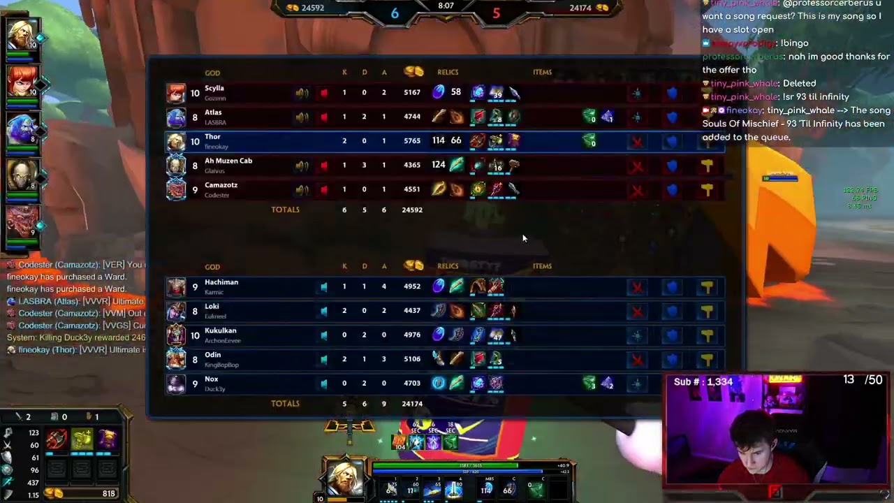 how to play thor solo, play by play on the second channel?!?! (SMITE)