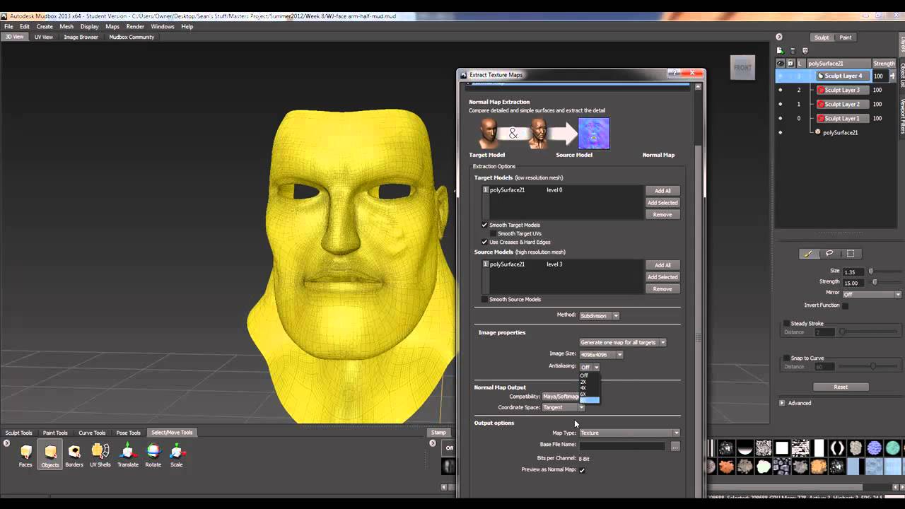 Mudbox  normal maps