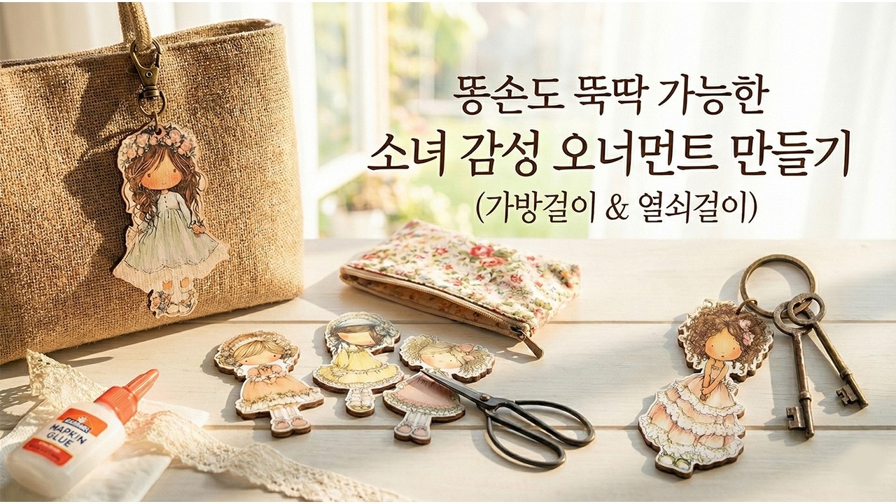 🌷 냅킨 한 장으로 나무에 생명을! 사랑스러운 소녀 오너먼트 9종 만들기