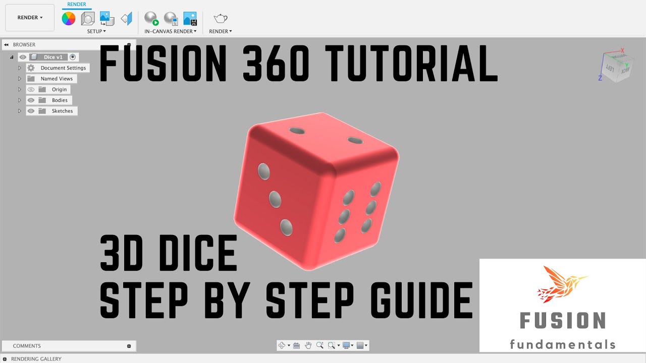 Fusion 360 tutorial: Making a 3D dice