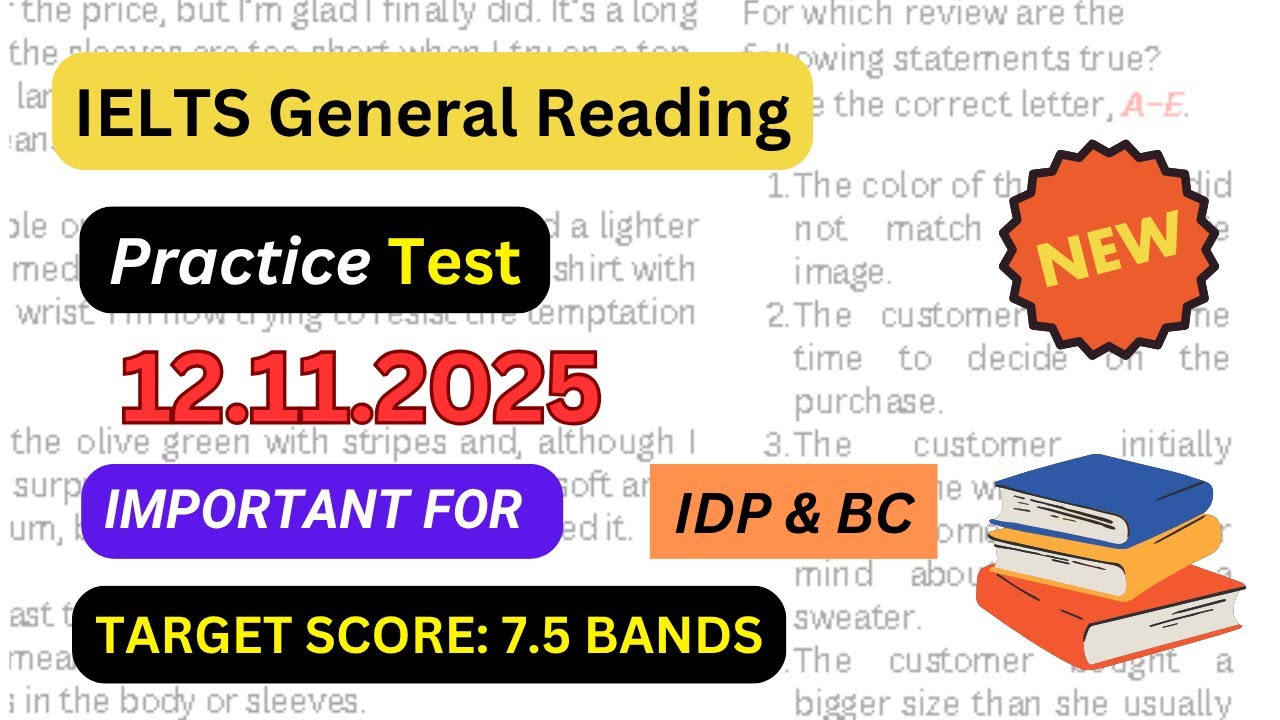 IELTS reading practice test with answers | 12 november 2025