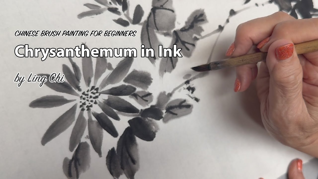 Simple Chinese Painting Lesson Ink Chrysanthemum