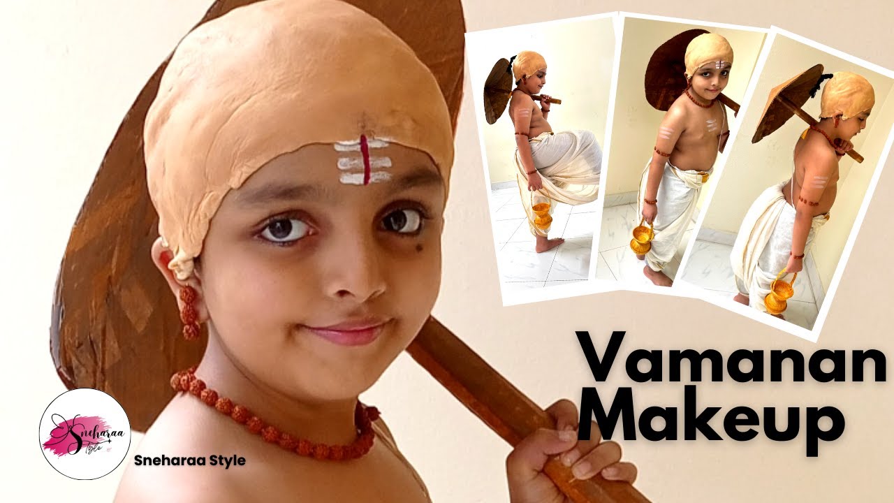 Little Vamanan Makeup Tutorial for Kids | Onam Special Festive Look 2024