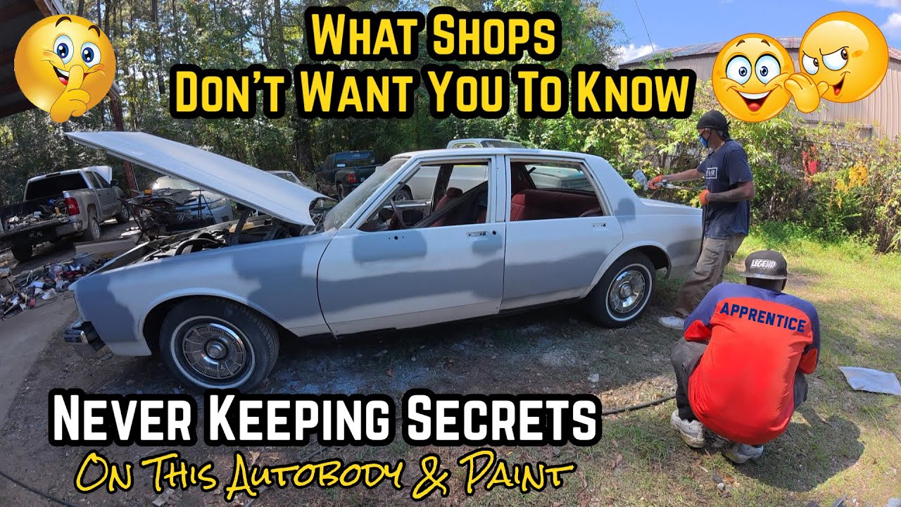 How To Do Bodywork On A Car REPAIRING DENTS Block Sanding SPRAYING PRIMER - 1983 Box Chevy Caprice