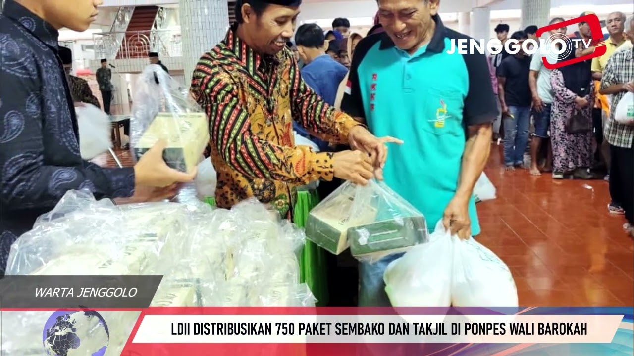 LDII DISTRIBUSIKAN 750 PAKET SEMBAKO DAN TAKJIL DI PONPES WALI BAROKAH