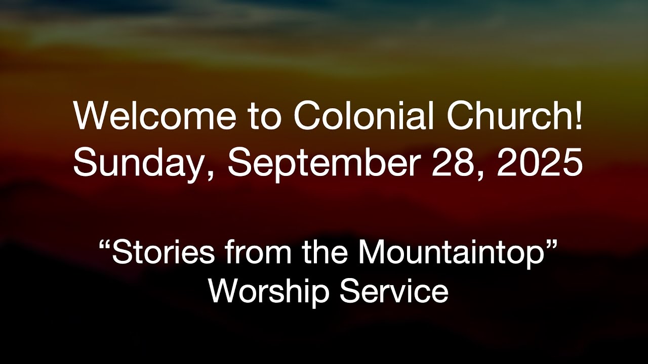 Sunday, September 28th, 2025 Livestream Worship Service