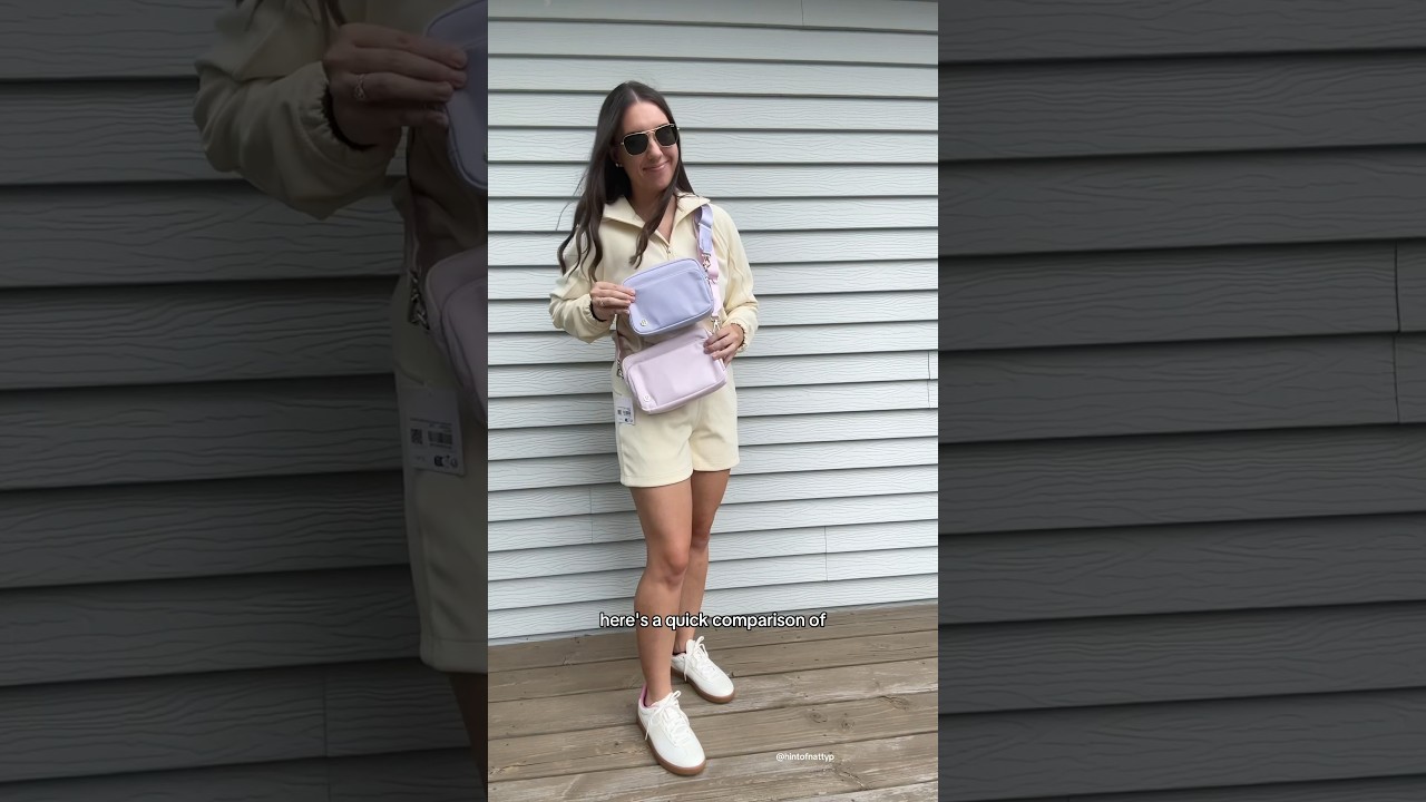 comparison of the everywhere crossbody bag 2L & 3L 💕 ​⁠@lululemon  #lululemon #lululemoncreator
