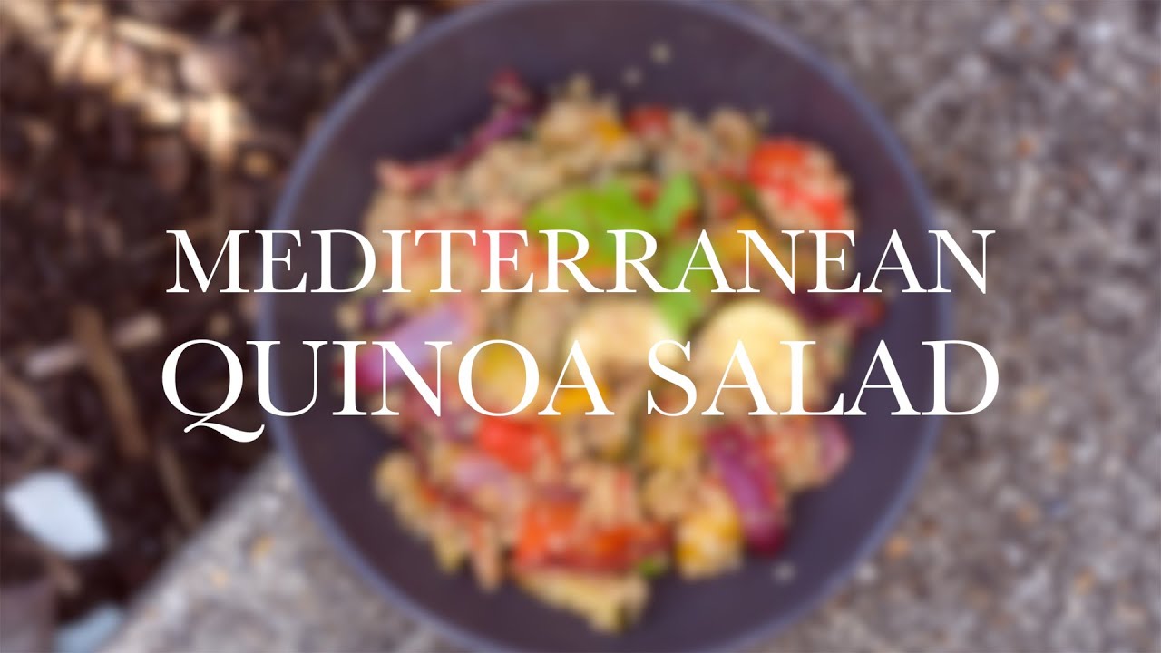 MEDITERRANEAN QUINOA SALAD - low fat vegan, gluten free recipe