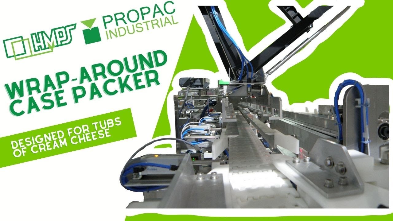 HMPS Wraparound Casepacker - Packing Tubs of Cream Cheese
