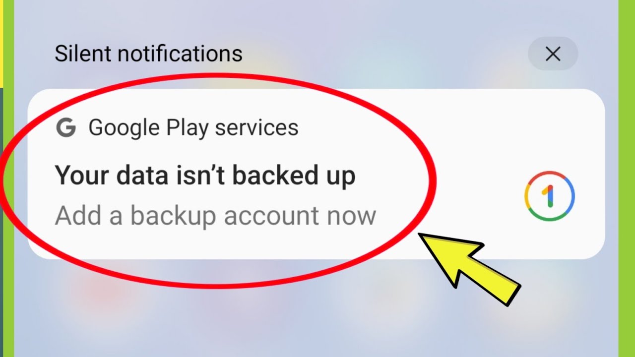 Google, проблема с отсутствием резервного копирования данных | Добавьте резервную учетную запись ...
