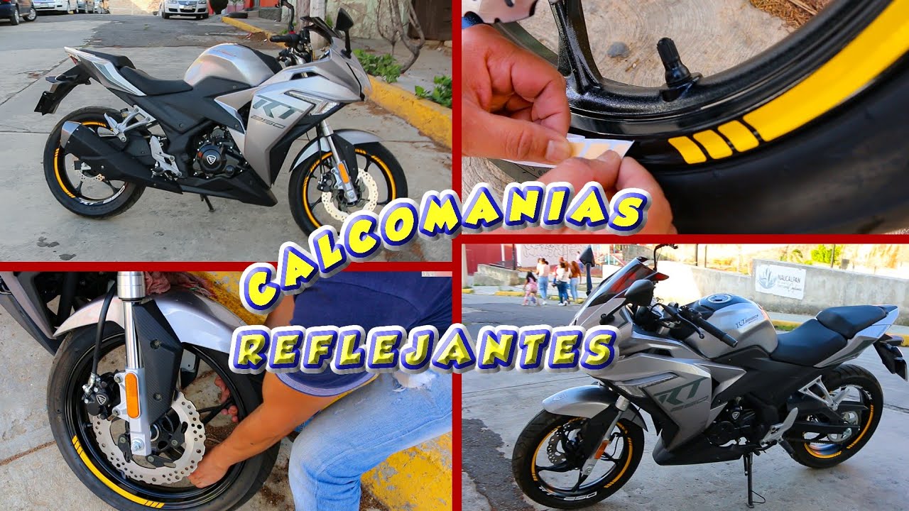 Reflejantes calcomanías Stickers para rines Italika RT250