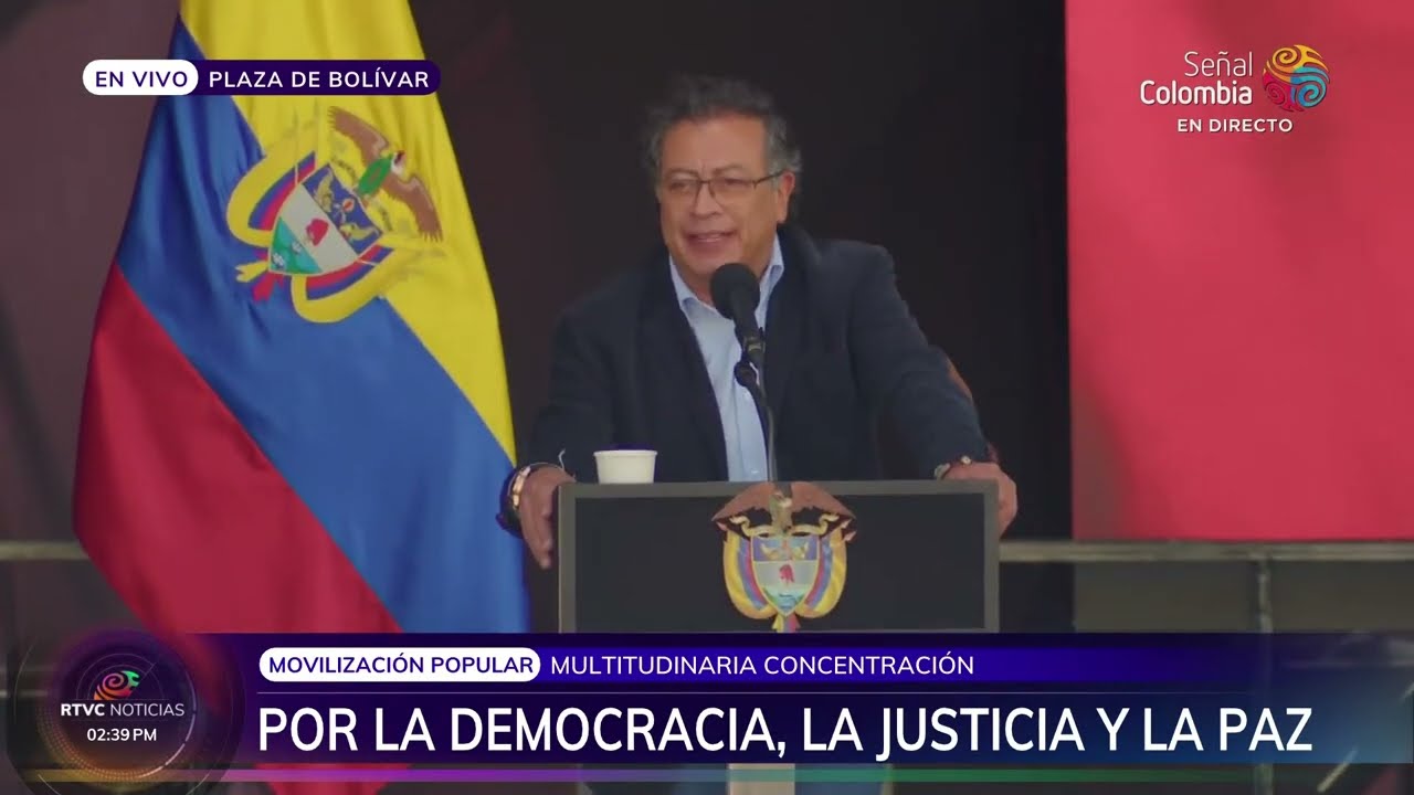 🔴 Discurso del presidente Petro desde la Plaza Bolívar en marchas de apoyo a las reformas sociales
