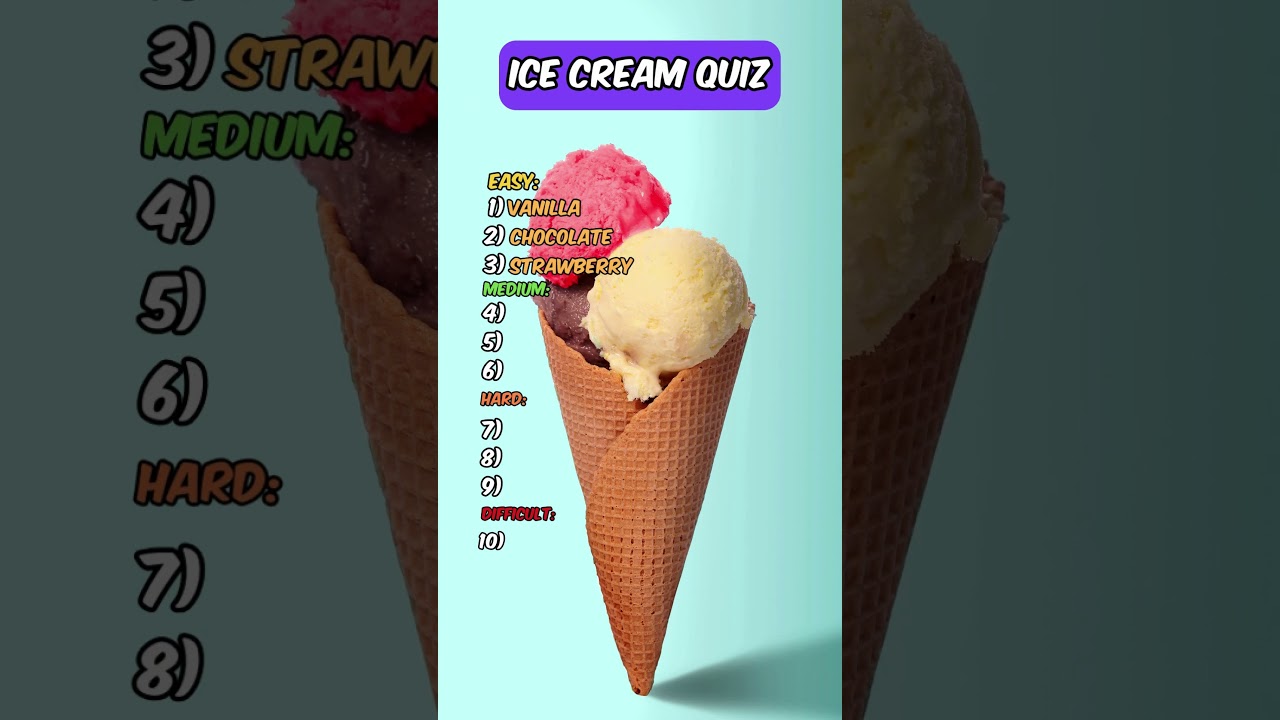 Do you EAT too much ICE CREAM? #quiz #trivia #icecream