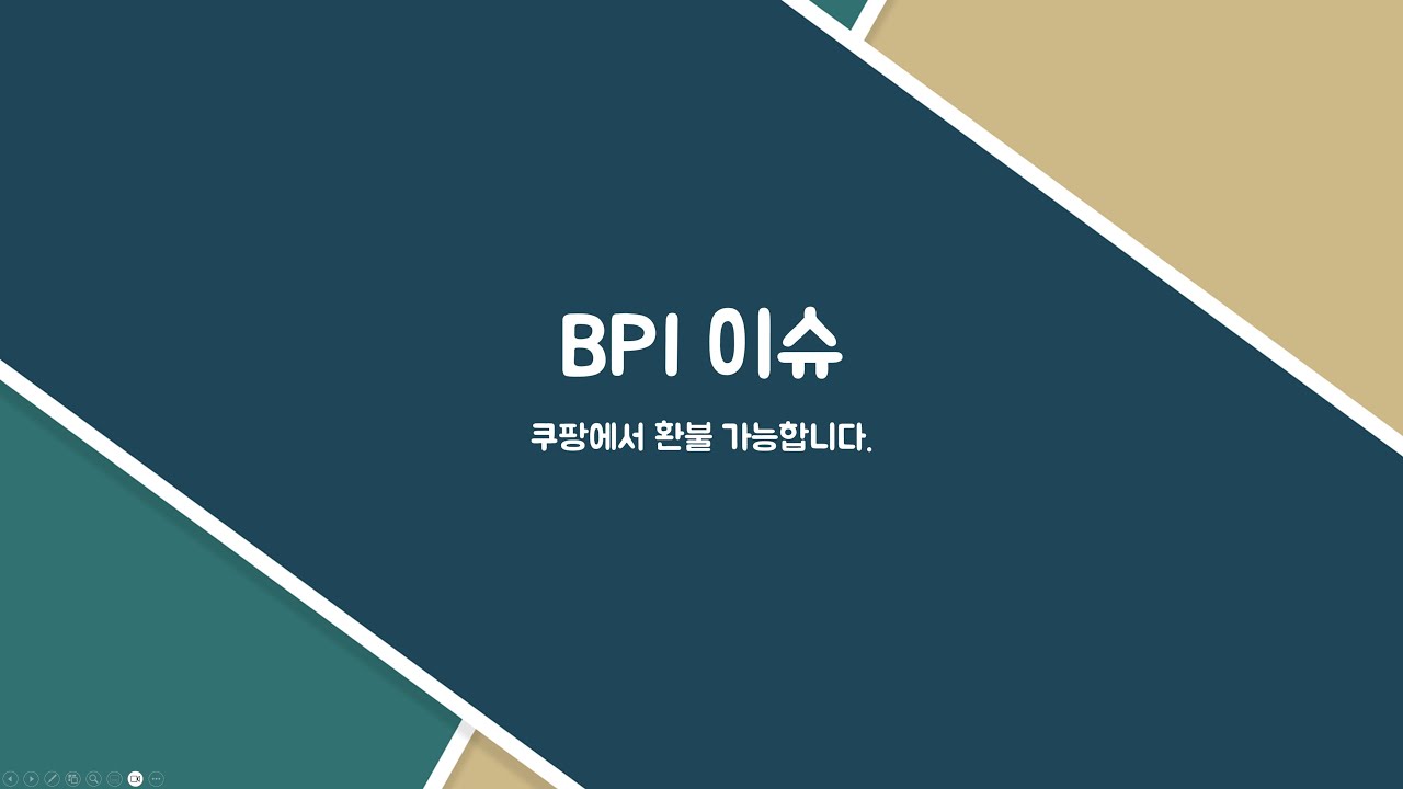 BPI ISO 이슈 - 이제 쿠팡 환불 안됨