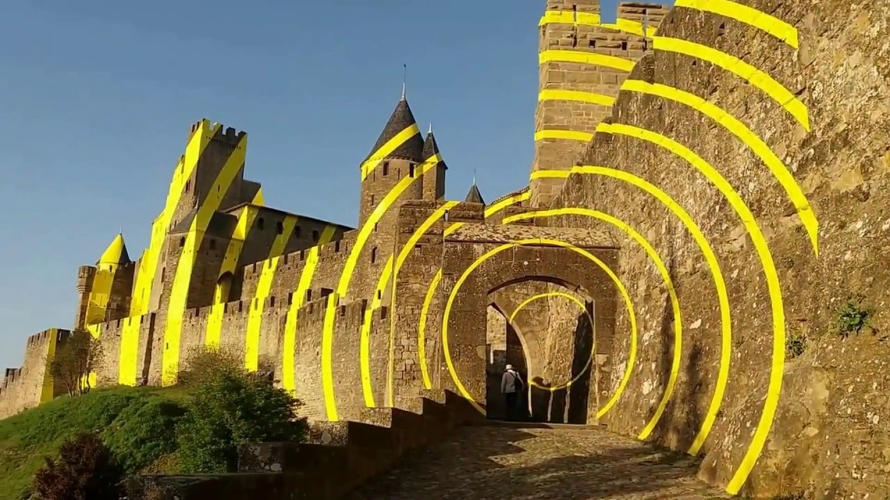 La Cité de Carcassonne, Felice Varini, Cercles Concentriques Excentriques