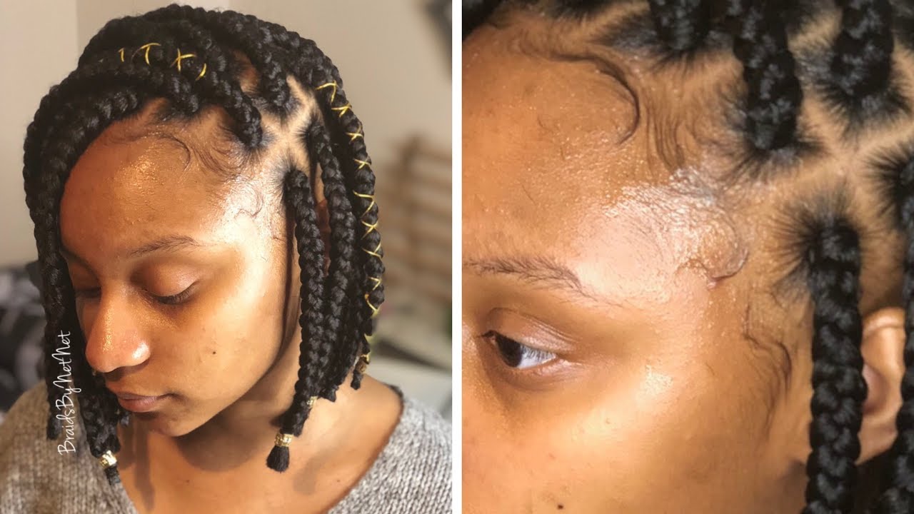Egyptian Bob Box Braids w/ Baby Hairs