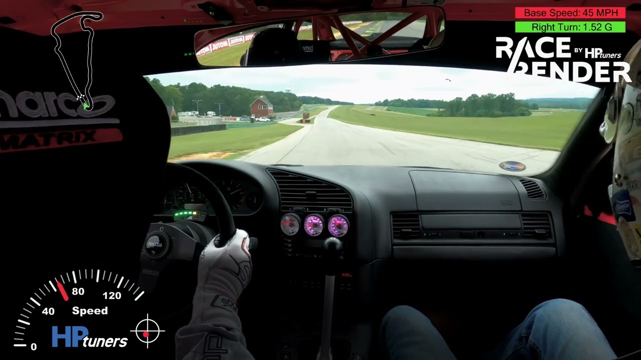 BMW E36 VIR Full 2:16.9 lap with Tarheel and Toe BMWCCA