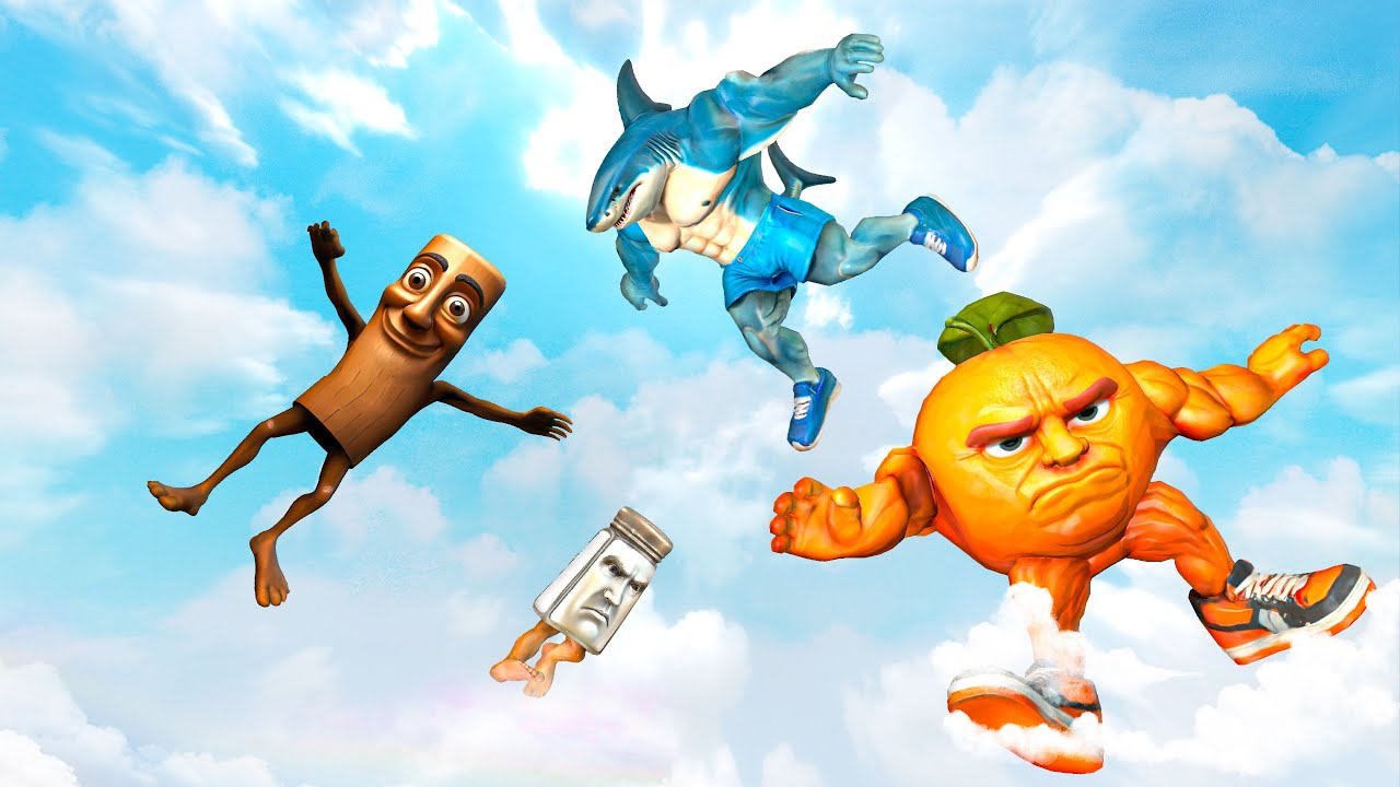 Tralalero Tralala and Bombardiro Crocodilo Team Epic Ragdolls - GMOD