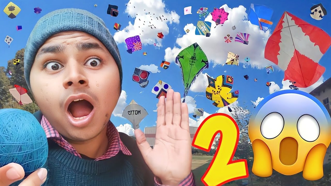 ( Part 2 ) Kite looting in Ground 🤩 Kite Caught Cutting Kite 🤣 My Friend