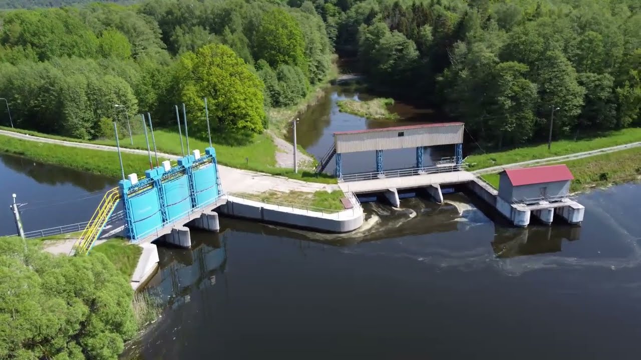 Śluza Pierzchały -21.05.2023 Kanał Energetyczny Elektrowni Wodnej na rzece Pasłęka.