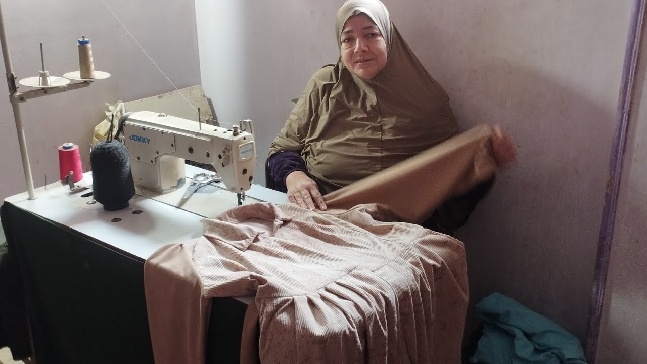 خياطه الفستان بمنتهى السهوله